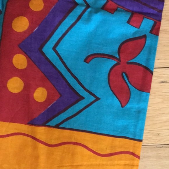 Lot of 2 pareos or scarves Sam Hilu made in India - Picture 8 of 12